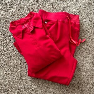 Figs Scrub Red Scrub Set - Large